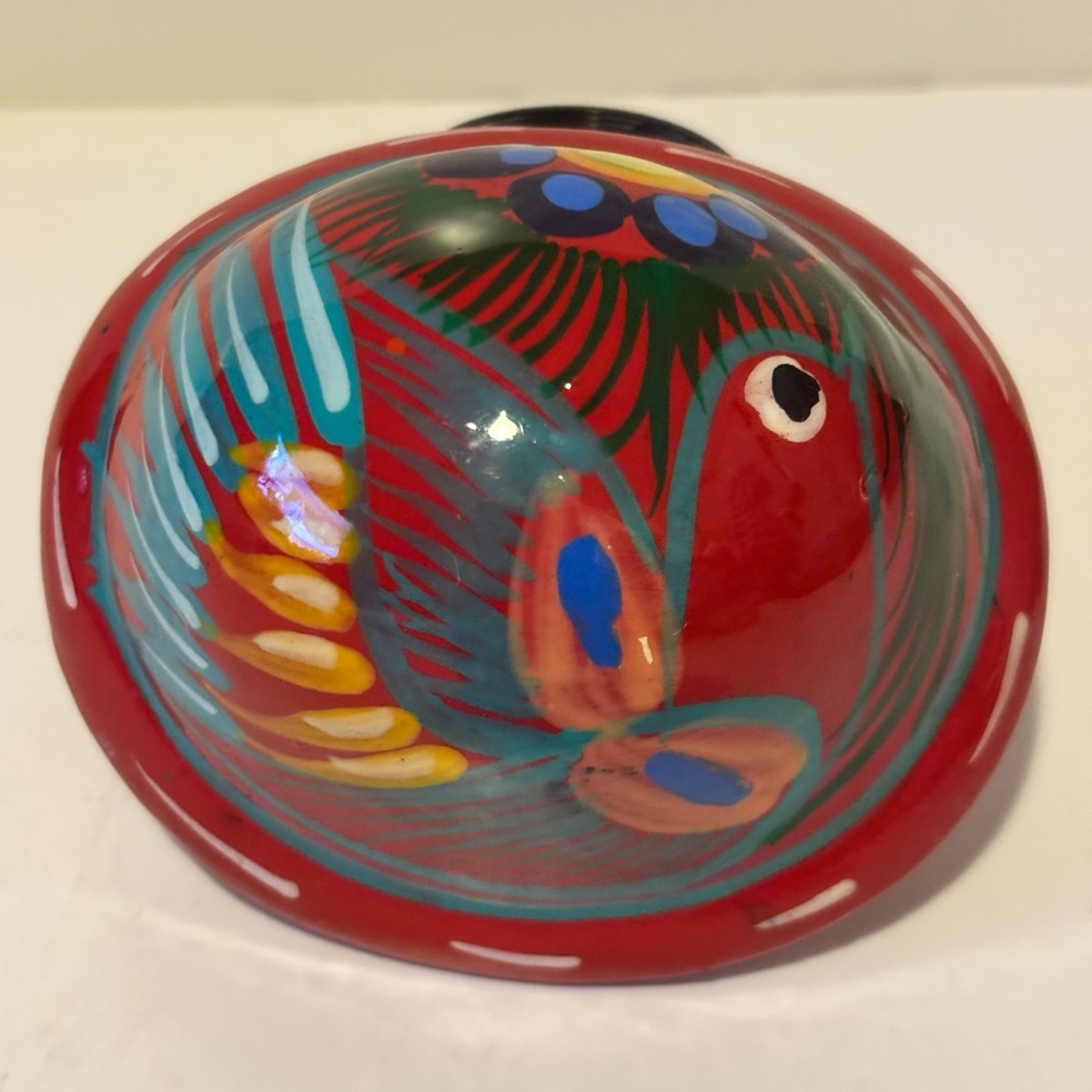 Mexican Folk Art Handpainted Pottery Piece